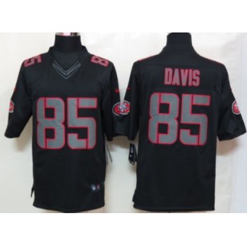 Nike San Francisco 49ers #85 Vernon Davis Black Impact Limited Jersey