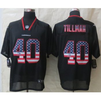 Nike Arizona Cardinals #40 Pat Tillman 2014 USA Flag Fashion Black Elite Jersey