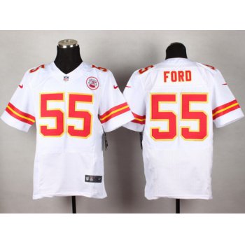 Nike Kansas City Chiefs #55 Dee Ford White Elite Jersey