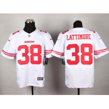 Nike San Francisco 49ers #38 Marcus Lattimore White Elite Jersey