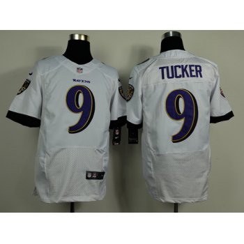 Nike Baltimore Ravens #9 Justin Tucker 2013 White Elite Jersey