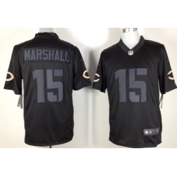 Nike Chicago Bears #15 Brandon Marshall Black Impact Limited Jersey