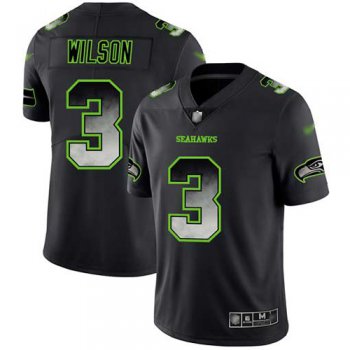 Nike Seahawks #3 Russell Wilson Black Men's Stitched NFL Vapor Untouchable Limited Smoke Fashion Jersey