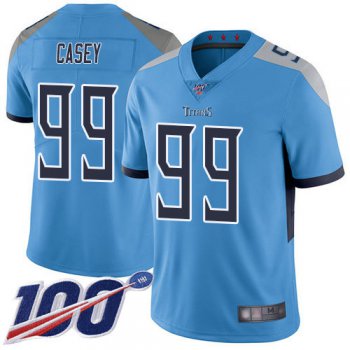 Nike Titans #99 Jurrell Casey Light Blue Alternate Men's Stitched NFL 100th Season Vapor Limited Jersey