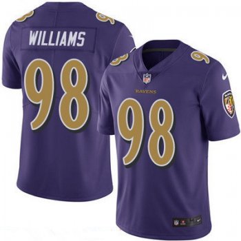 Men's Baltimore Ravens #98 Brandon Williams Purple 2016 Color Rush Stitched NFL Nike Limited Jersey