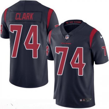 Men's Houston Texans #74 Chris Clark Navy Blue 2016 Color Rush Stitched NFL Nike Limited Jersey
