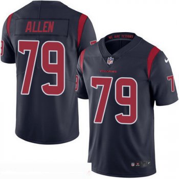 Men's Houston Texans #79 Jeff Allen Navy Blue 2016 Color Rush Stitched NFL Nike Limited Jersey