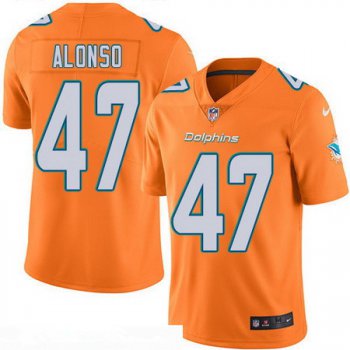 Men's Miami Dolphins #47 Kiko Alonso Orange 2016 Color Rush Stitched NFL Nike Limited Jersey