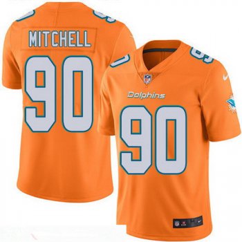 Men's Miami Dolphins #90 Earl Mitchell Orange 2016 Color Rush Stitched NFL Nike Limited Jersey