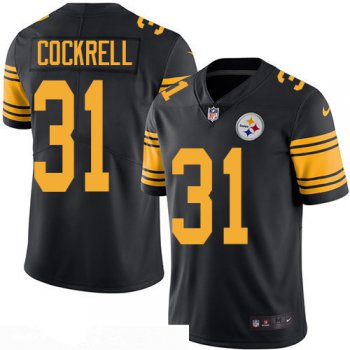 Men's Pittsburgh Steelers #31 Ross Cockrell Black 2016 Color Rush Stitched NFL Nike Limited Jersey