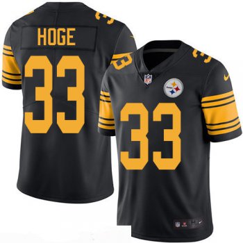 Men's Pittsburgh Steelers #33 Merril Hodge Retired Black 2016 Color Rush Stitched NFL Nike Limited Jersey