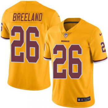 Nike Redskins #26 Bashaud Breeland Gold Men's Stitched NFL Limited Rush Jersey