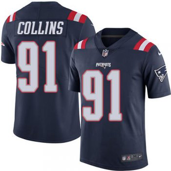 Nike Patriots #91 Jamie Collins Navy Blue Men's Stitched NFL Limited Rush Jersey