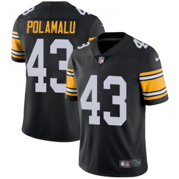 Nike Pittsburgh Steelers #43 Troy Polamalu Black Alternate Men's Stitched NFL Vapor Untouchable Limited Jersey