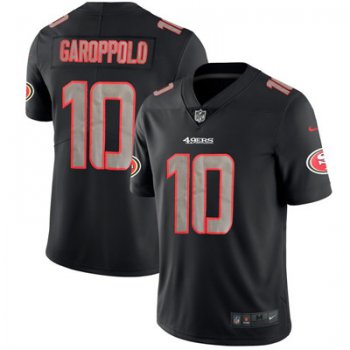 Nike San Francisco 49ers #10 Jimmy Garoppolo Black Vapor Impact Limited Jersey
