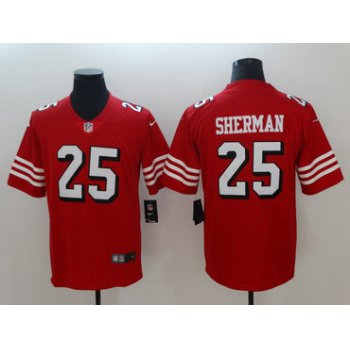 Nike San Francisco 49ers #25 Richard Sherman Red 2018 Vapor Untouchable Limited Jersey