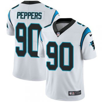 Nike Carolina Panthers #90 Julius Peppers White Men's Stitched NFL Vapor Untouchable Limited Jersey