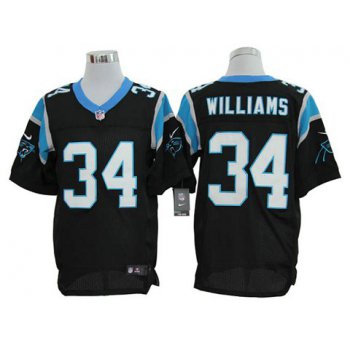 Size 60 4XL-DeAngelo Williams Carolina Panthers #34 Black Stitched Nike Elite NFL Jerseys