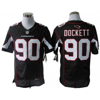 Size 60 4XL-Dockett Arizona Cardinals #90 Black Stitched Nike Elite NFL Jerseys