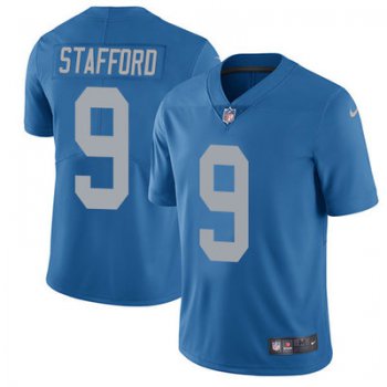 Men's Detroit Lions #9 Matthew Stafford Royal Blue Alternate 2017 Vapor Untouchable Stitched NFL Nike Limited Jersey