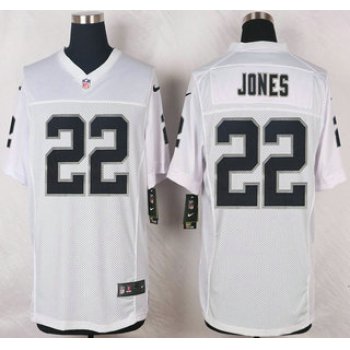 Oakland Raiders #22 Taiwan Jones Nike White Elite Jersey