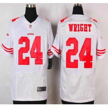 San Francisco 49ers #24 Shareece Wright Nike White Elite Jersey
