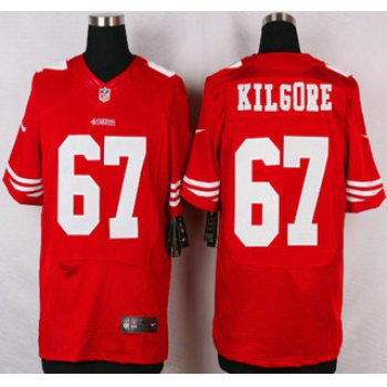 San Francisco 49ers #67 Daniel Kilgore Nike Red Elite Jersey