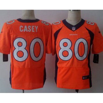 Men's Denver Broncos #80 James Casey 2013 Nike Orange Elite Jersey
