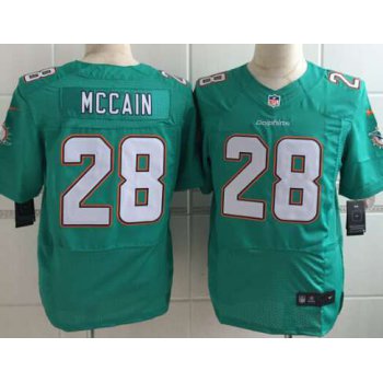 Men's Miami Dolphins #28 Bobby McCain Nike Aqua Green Elite Jersey