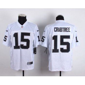 Men's Oakland Raiders #15 Michael Crabtree Nike White Elite Jersey