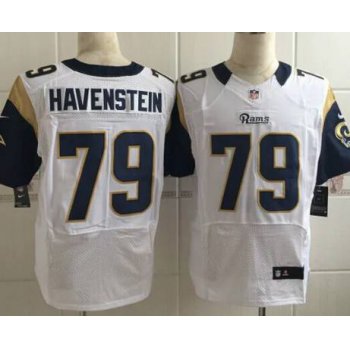 Men's St. Louis Rams #79 Rob Havenstein Nike White Elite Jersey