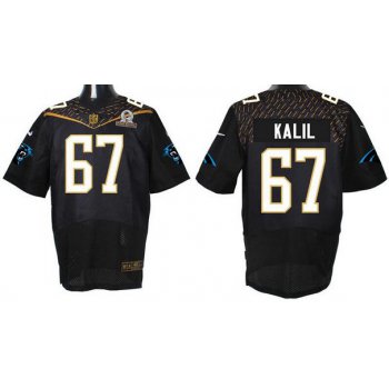 Men's Carolina Panthers #67 Ryan Kalil Black 2016 Pro Bowl Nike Elite Jersey