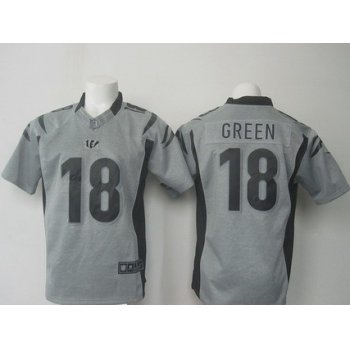 Men's Cincinnati Bengals #18 A.J. Green Nike Gray Gridiron 2015 NFL Gray Limited Jersey