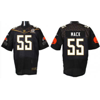 Men's Cleveland Browns #55 Alex Mack Black 2016 Pro Bowl Nike Elite Jersey
