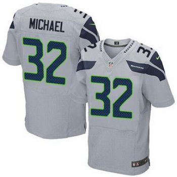Men's Seattle Seahawks #32 Christine Michael Gray Alternate NFL Nike Elite Jersey