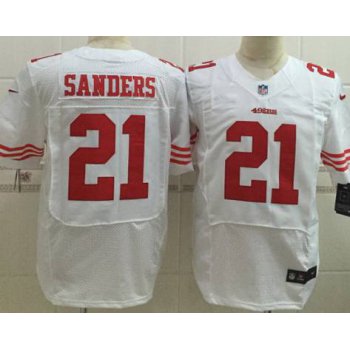 Nike San Francisco 49ers #21 Deion Sanders White Elite Jersey