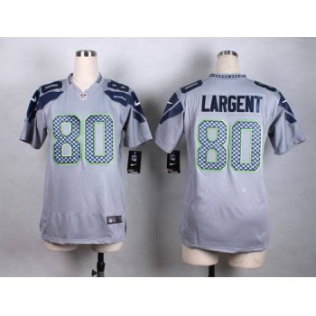 Women's Seattle Seahawks #80 Steve Largent Nike Gray Game Jersey