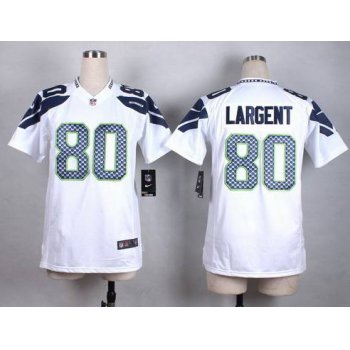 Women's Seattle Seahawks #80 Steve Largent Nike White Game Jersey