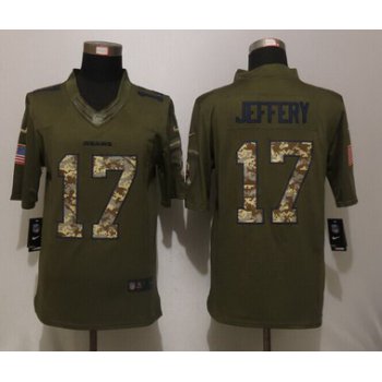 Men's Chicago Bears #17 Alshon Jeffery Green Salute To Service 2015 NFL Nike Limited Jersey