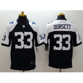 Men's Dallas Cowboys #33 Tony Dorsett Navy Blue Thanksgiving Alternate NFL Nike Limited Jersey