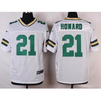 Men's Green Bay Packers #21 Desmond Howard White Retired Player NFL Nike Elite Jersey