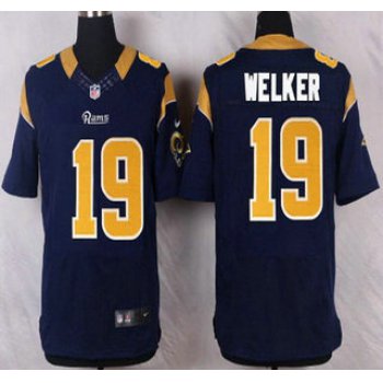 Men's St. Louis Rams #19 Wes Welker Navy Blue Team Color NFL Nike Elite Jersey
