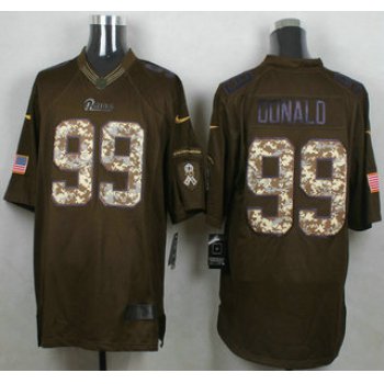 Men's St. Louis Rams #99 Aaron Donald Green Salute to Service 2015 NFL Nike Limited Jersey