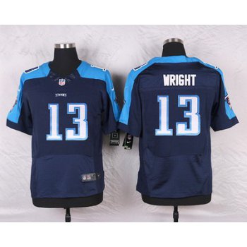 Men's Tennessee Titans #13 Kendall Wright Navy Blue Alternate NFL Nike Elite Jersey