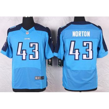 Men's Tennessee Titans #43 Jim Norton Light Blue Retired Player NFL Nike Elite Jersey