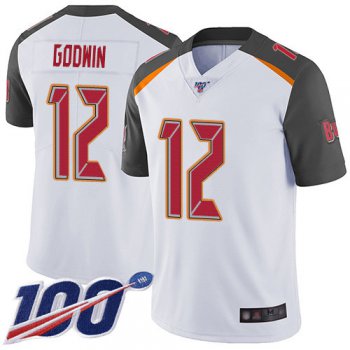 Nike Buccaneers #12 Chris Godwin White Men's Stitched NFL 100th Season Vapor Limited Jersey