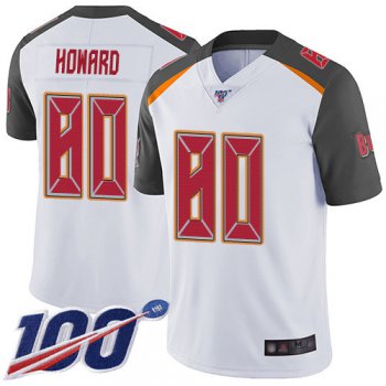 Nike Buccaneers #80 O. J. Howard White Men's Stitched NFL 100th Season Vapor Limited Jersey