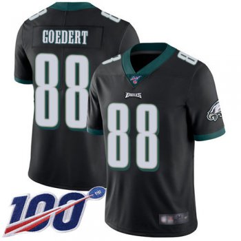 Nike Eagles #88 Dallas Goedert Black Alternate Men's Stitched NFL 100th Season Vapor Limited Jersey