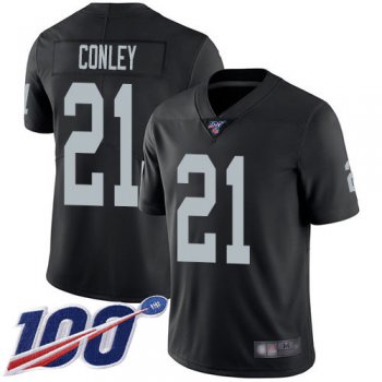 Nike Raiders #21 Gareon Conley Black Team Color Men's Stitched NFL 100th Season Vapor Limited Jersey