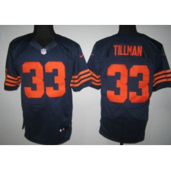 Nike Chicago Bears #33 Charles Tillman Blue With Orange Elite Jersey